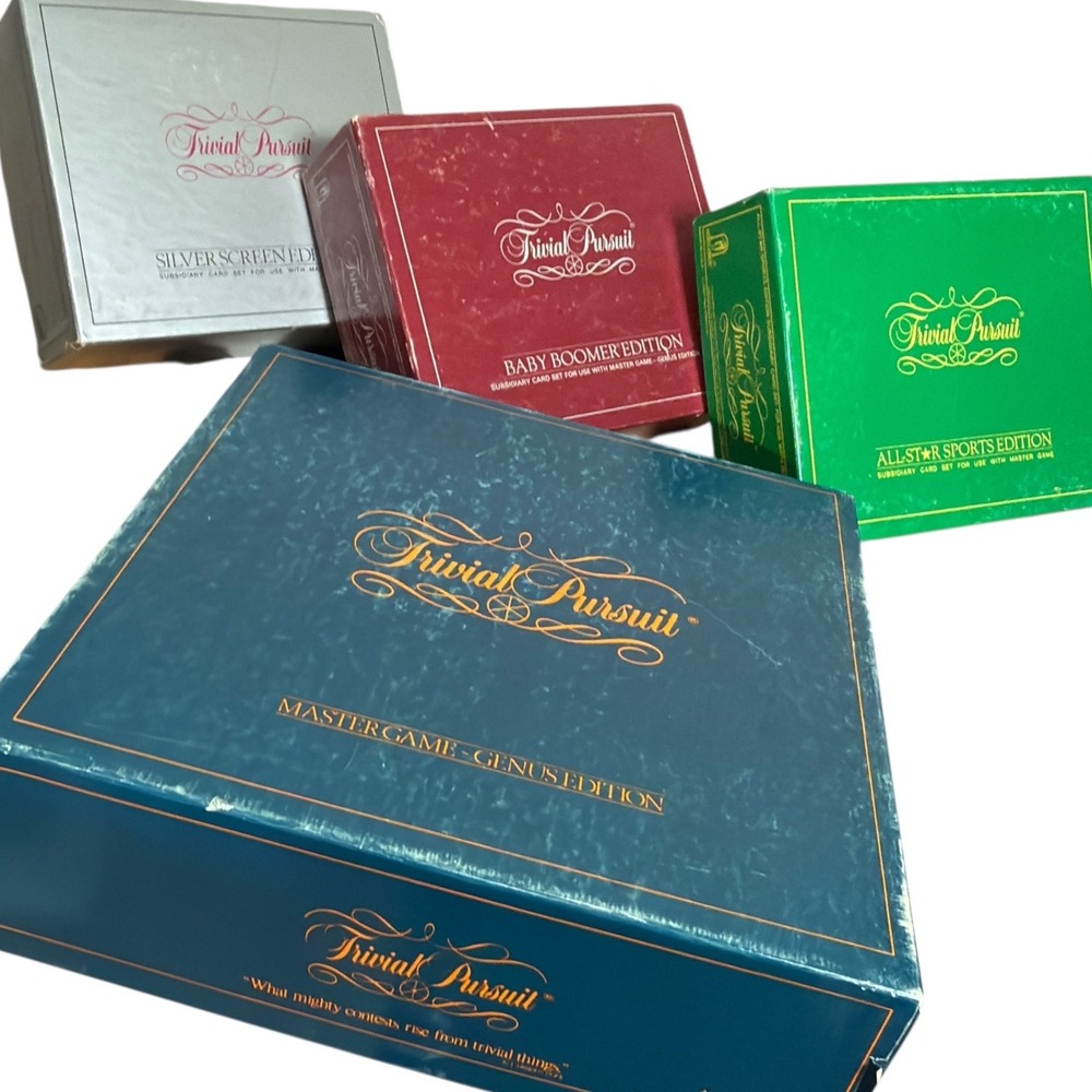 Vintage‎ Trivial Pursuit Master Game Genus Edition + 3 Unused Expansion Sets